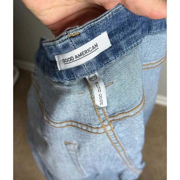Good American Good Cuts Distressed Blue Jeans Size 10/30 Stretch Blue012 Women’s - Picture 5 of 8
